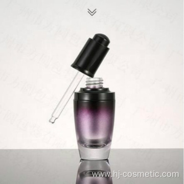 wholesales High-grade round Gradient purple cosmetics electroplating glass bottle/jars with good price